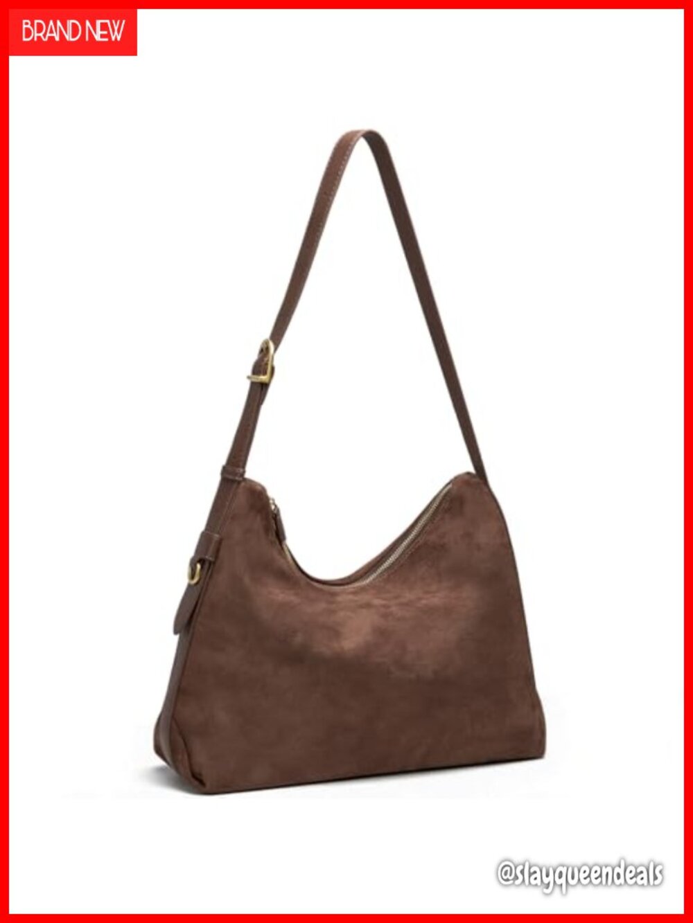 Slouchy Suede Hobo Bag Adjustable Strap